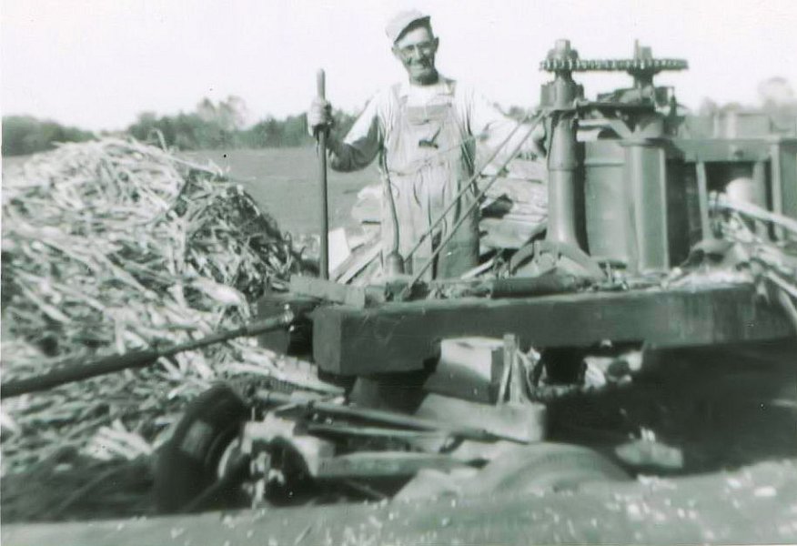 Daddy making sorghum